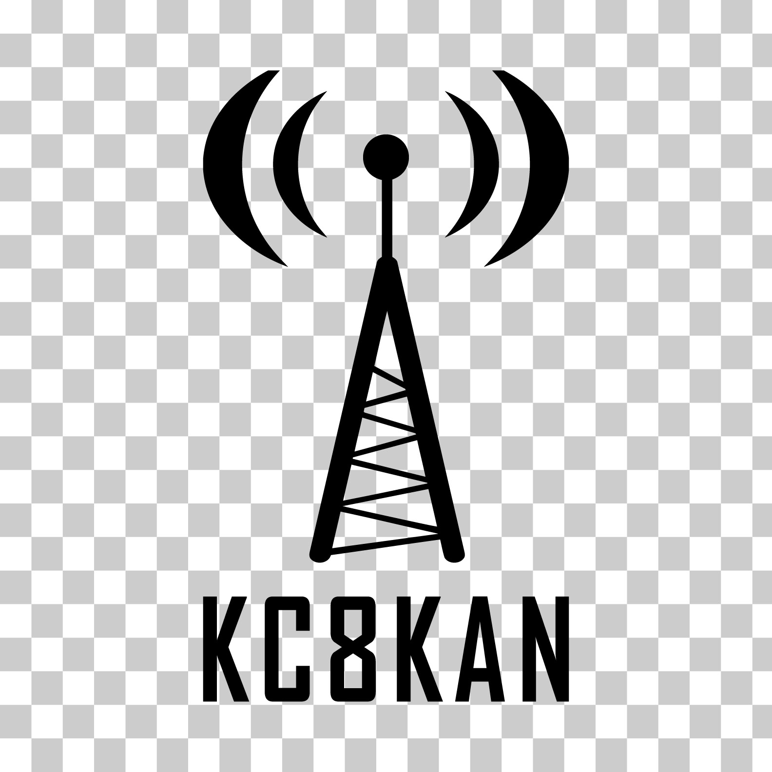 Ham Amateur Radio Call Sign Custom Vinyl Sticker / Decal Modern Style