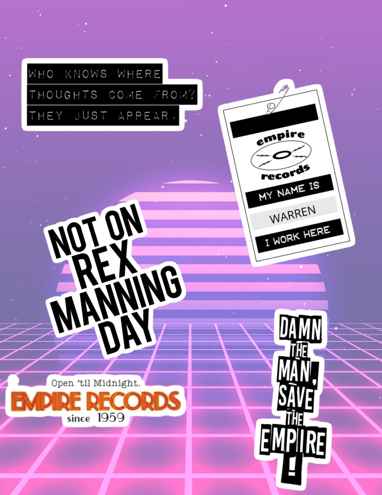 Empire 90's Movie 5pc Sticker Pack