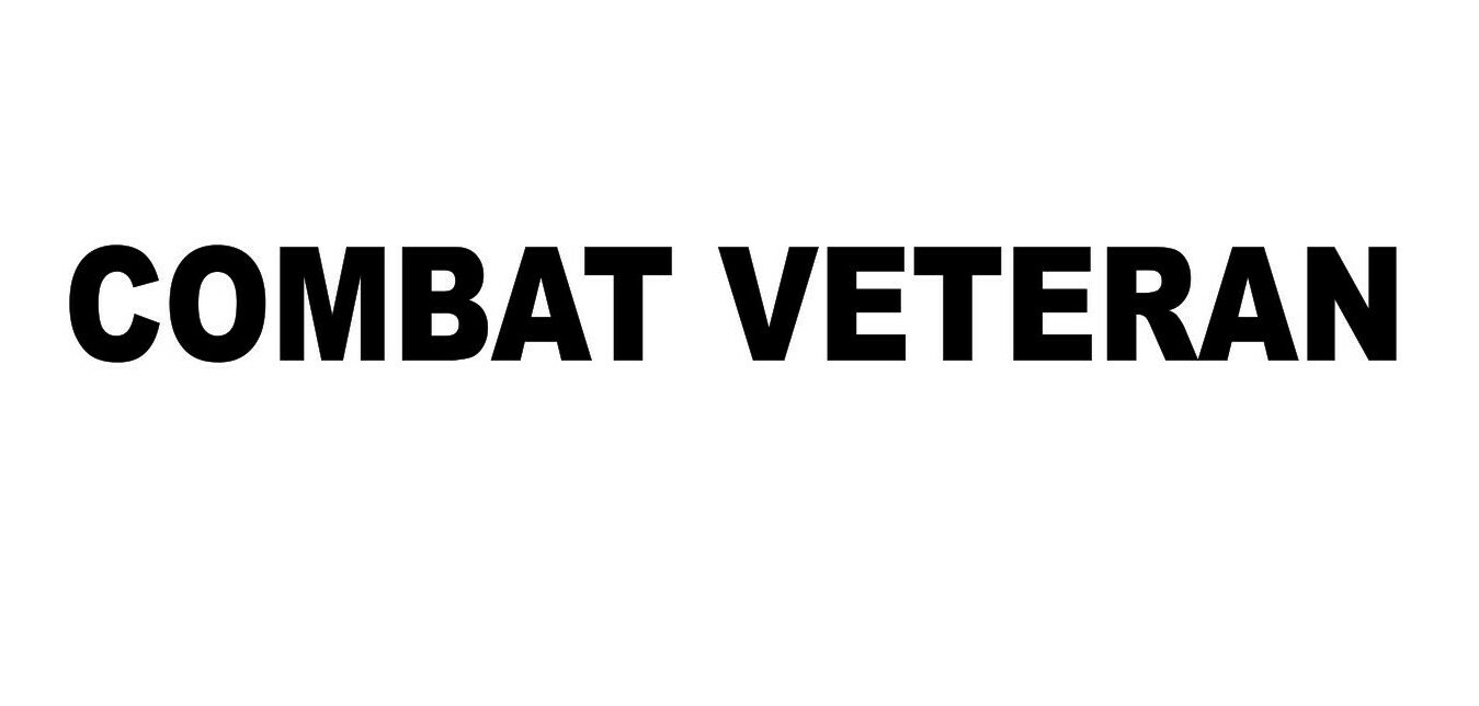 COMBAT VETERAN Vinyl Window Strip Decal Sticker 8.5" w X 1.0" h