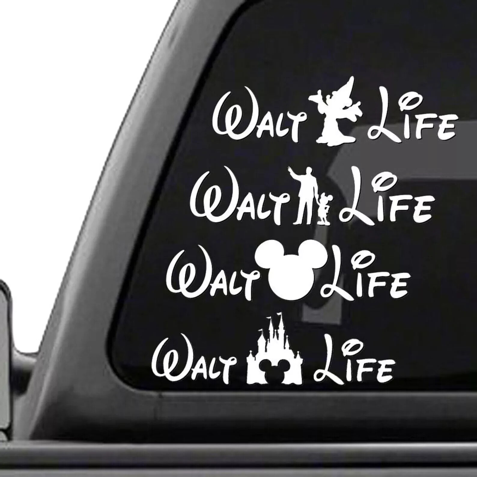 Walt Life – Disney Four 7" Pack of Vinyl Decals window car truck laptop notebook
