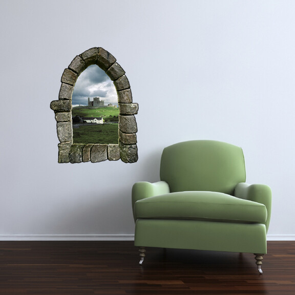 Castle Window Wall Decal Design 4 – 27.5" tall x 21" wide