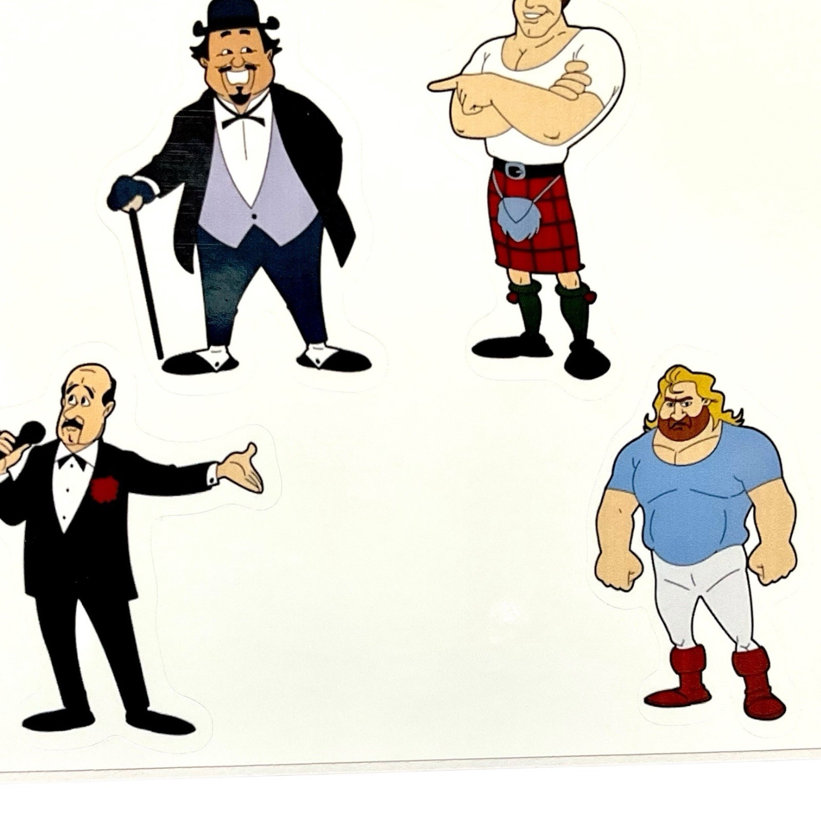 Hulk Hogan's Rock 'n' Wrestling Heels Saturday Morning Cartoon Stickers Sheet