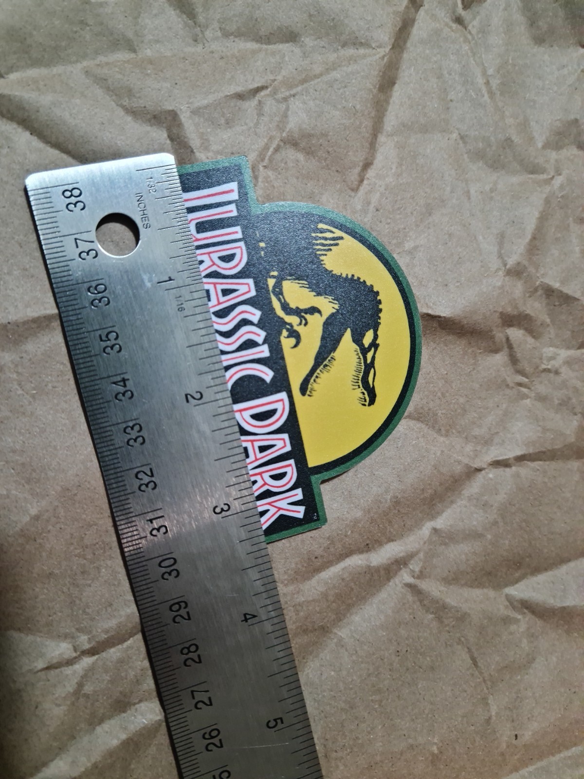 Jurassic park sticker Custom Spino logo, Christmas, Sparky, Electrician T-Rex