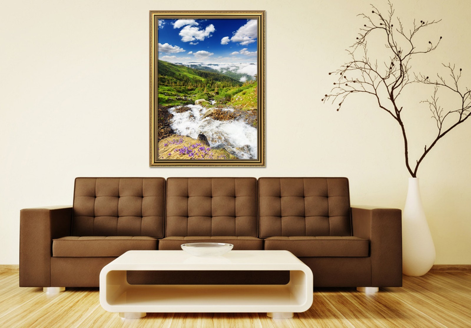 3D Hill River 667 Fake Framed Poster Home Decor Print Painting Unique Art