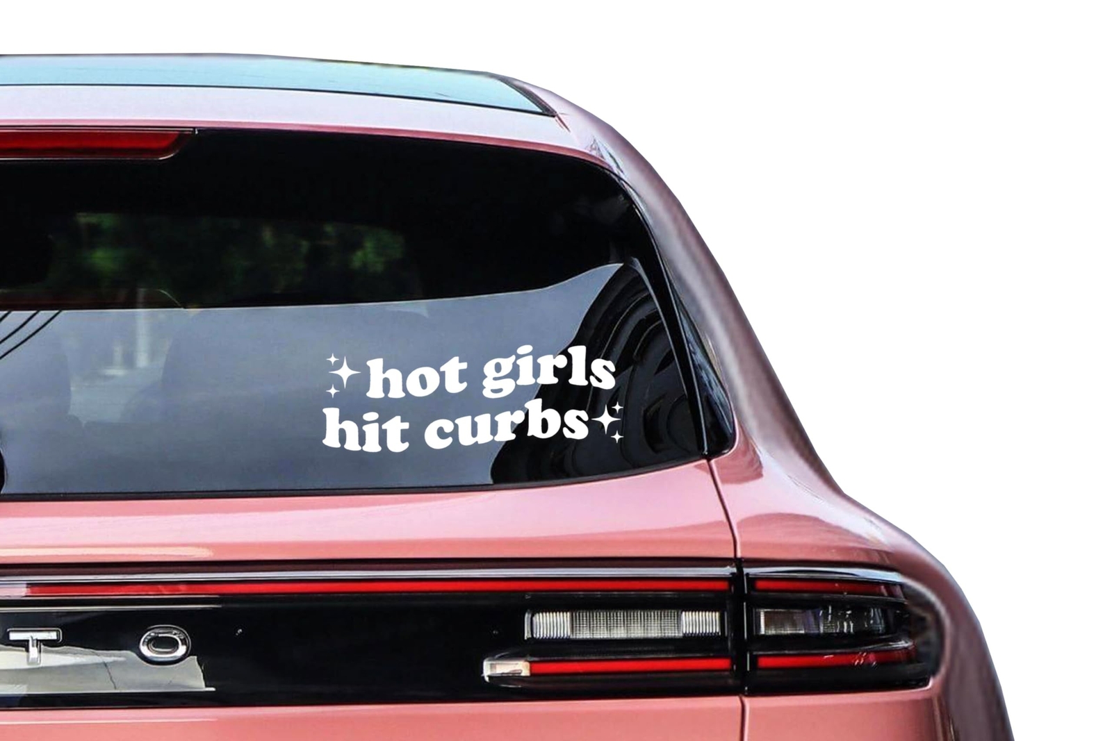 1Pcs Hot Girls Hit Curbs – Trendy Boho Chic Car Mirror Decal & Bumper Sticker…