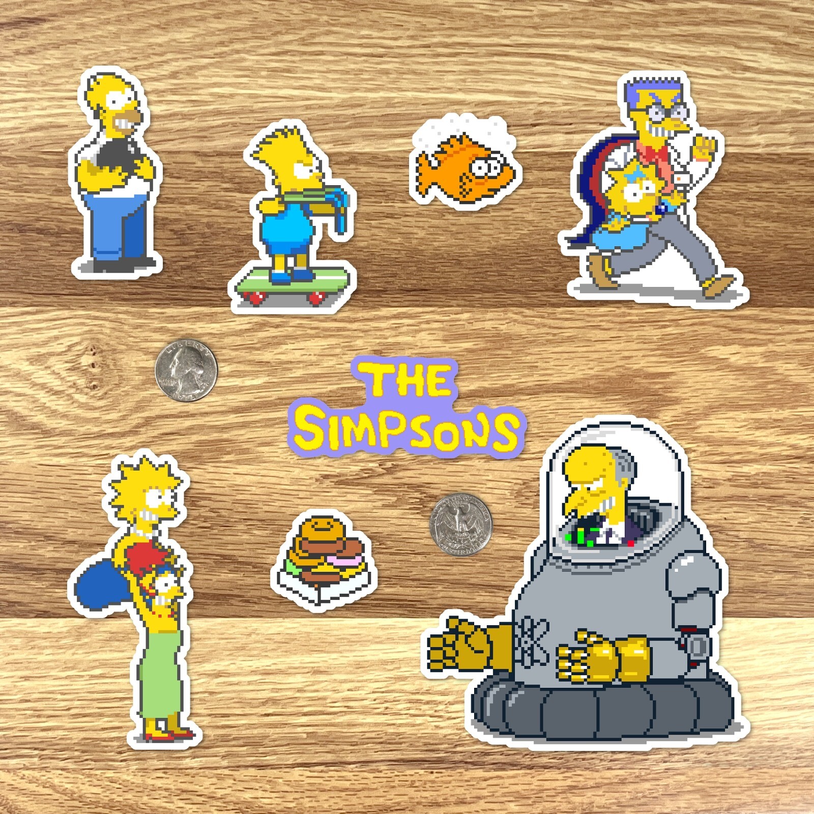 The Simpsons Stickers Arcade Game 29 Sticker Pack