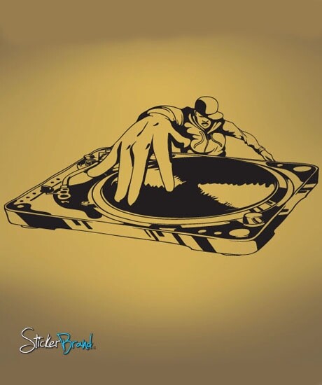 Stickerbrand Vinyl Wall Decal Sticker DJ Turntable Urban Hip Hop Music #335