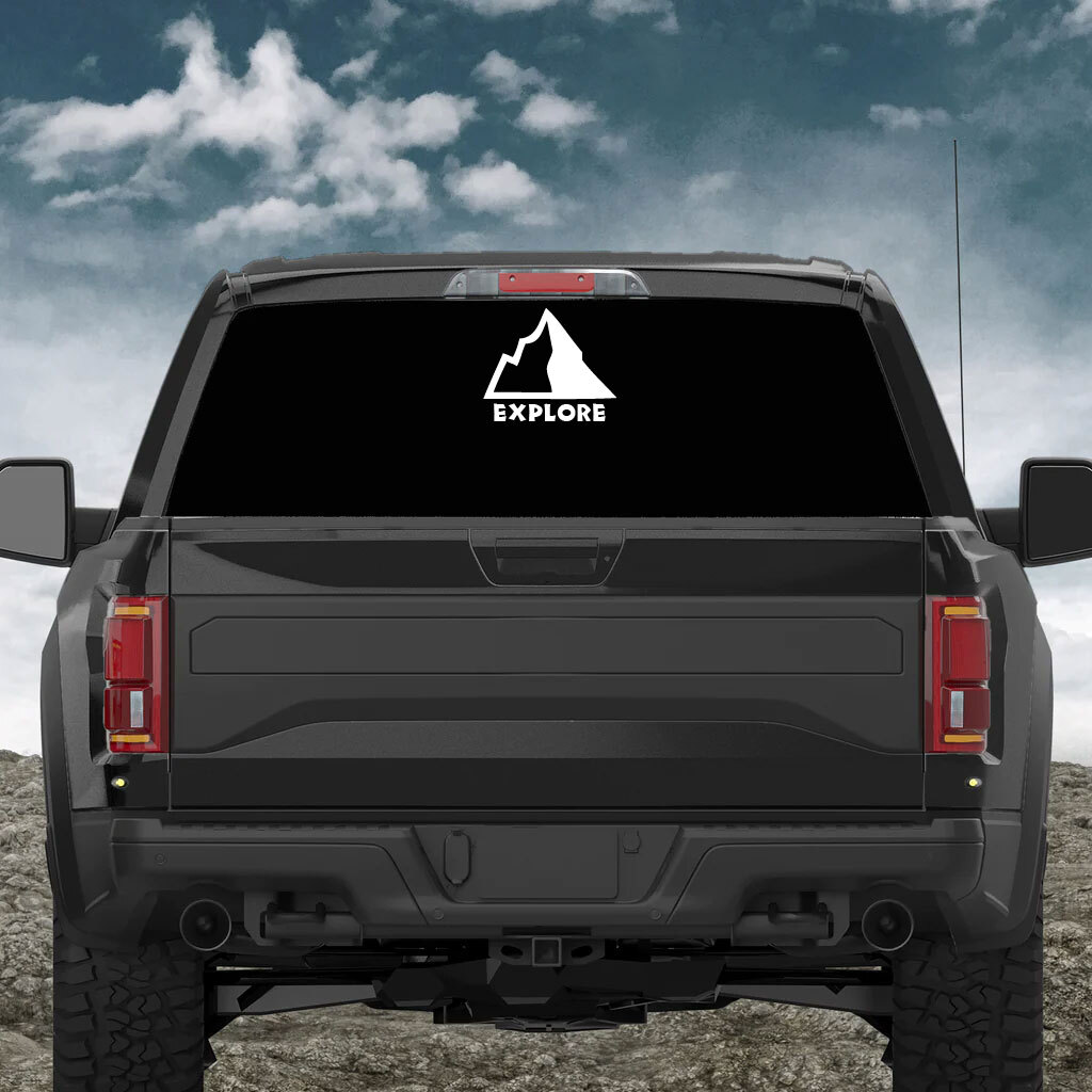EXPLORE Trail Hiking Vinyl Decal Sticker for Car Truck Camper Custom