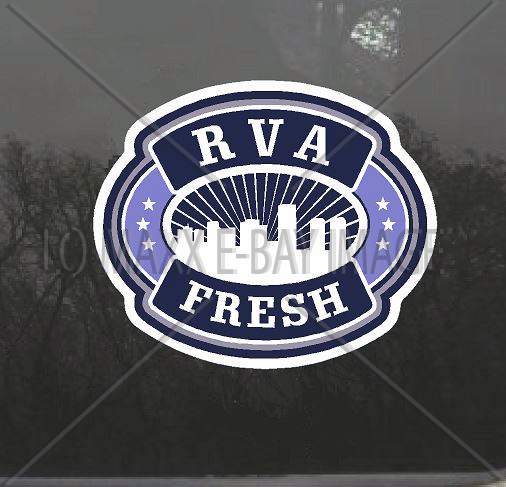 RVA Fresh Richmond Virginia New Custom Design Retro Art Cityscape Vinyl Sticker