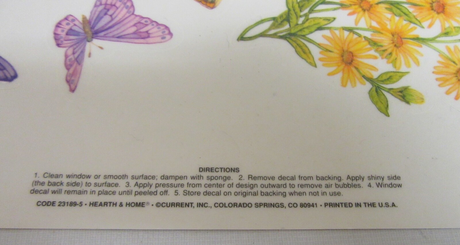 Current Hearth & Home 2 Sheets Spring Garden Flowers Vinyl WINDOW CLINGS 23189-5