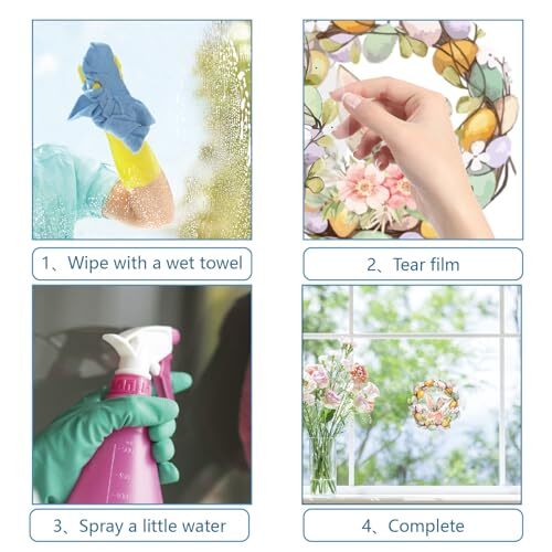 4Pcs Window Decals Static Glass Sliding Door Sticker Clings Vinyl Butterfly