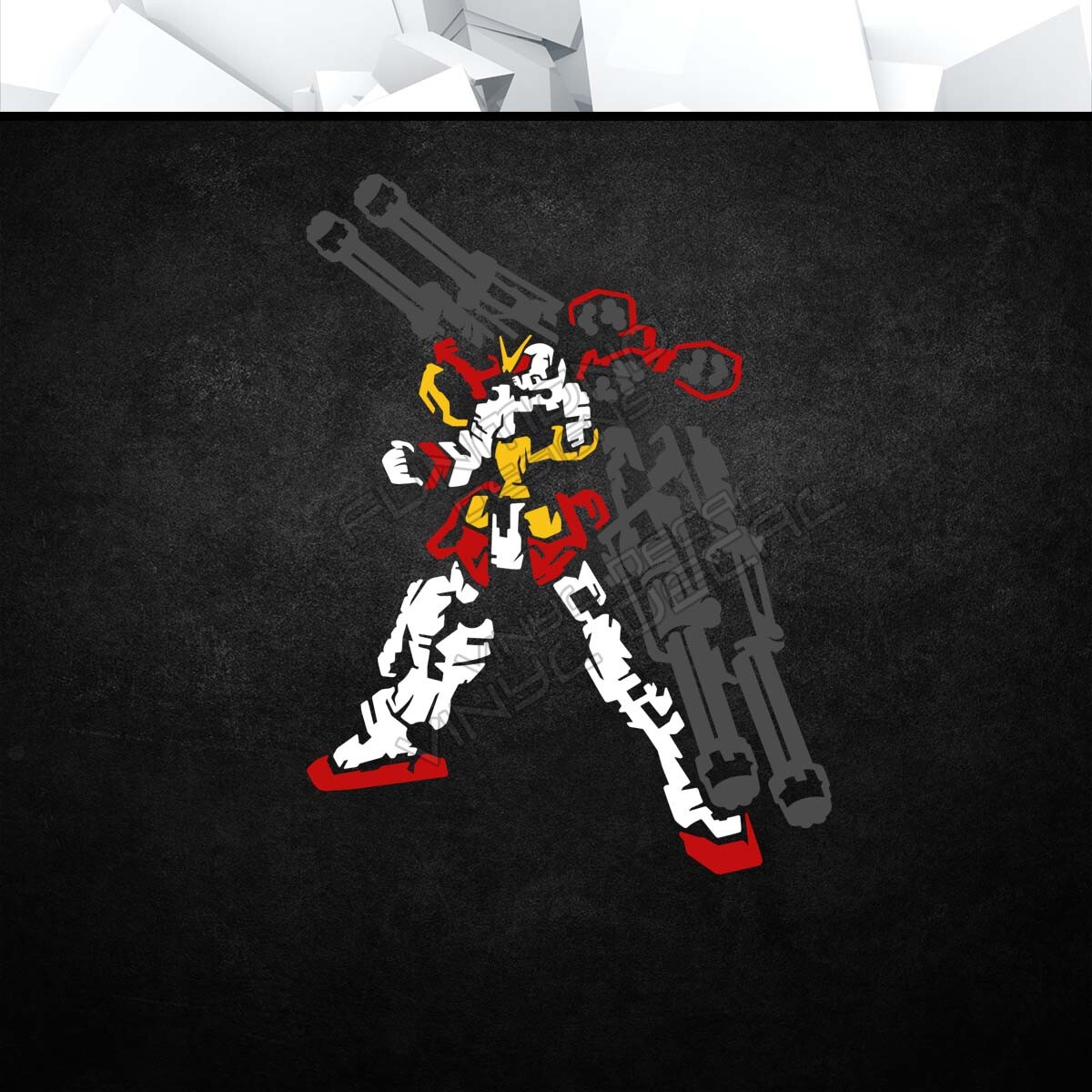 Gundam Heavyarms Customized Vinyl Decal (Anime Mecha Car Laptop PC Tower Decor)