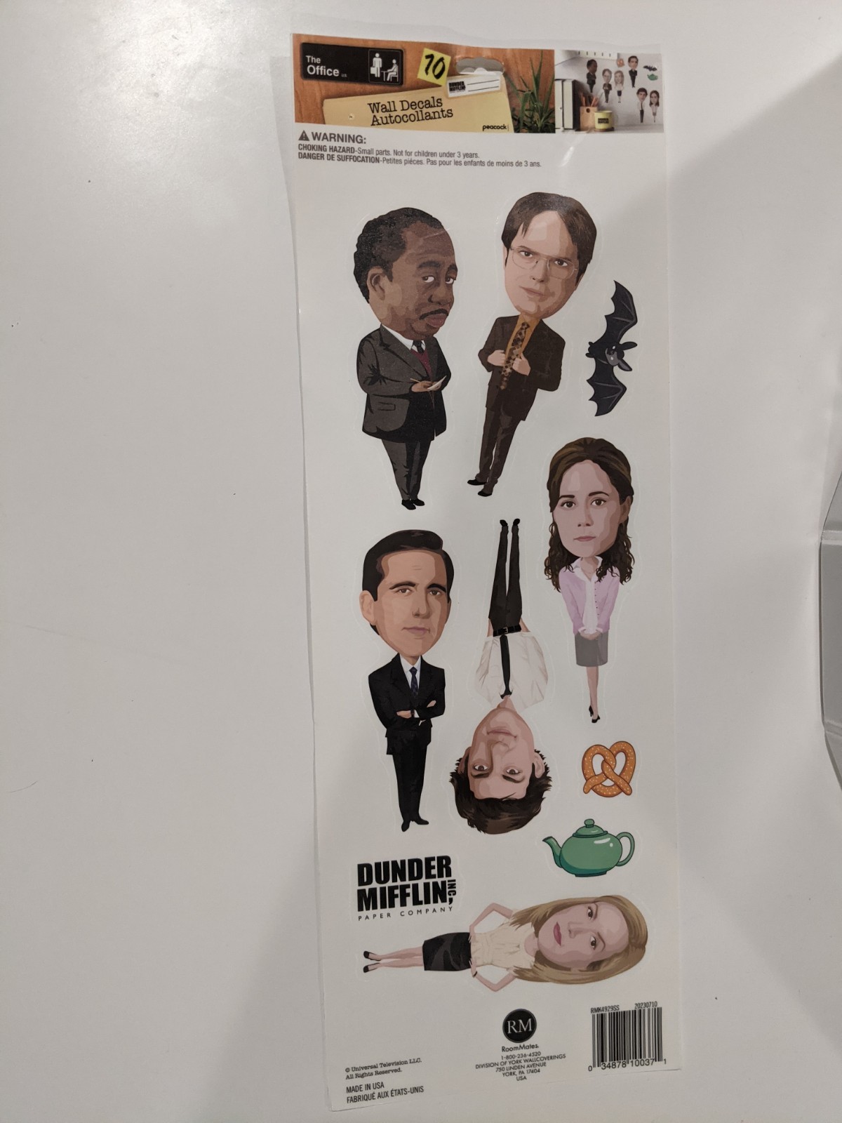 THE OFFICE 10 Wall Decals Removable & Repositional 5” Fat Head Stickers NEW