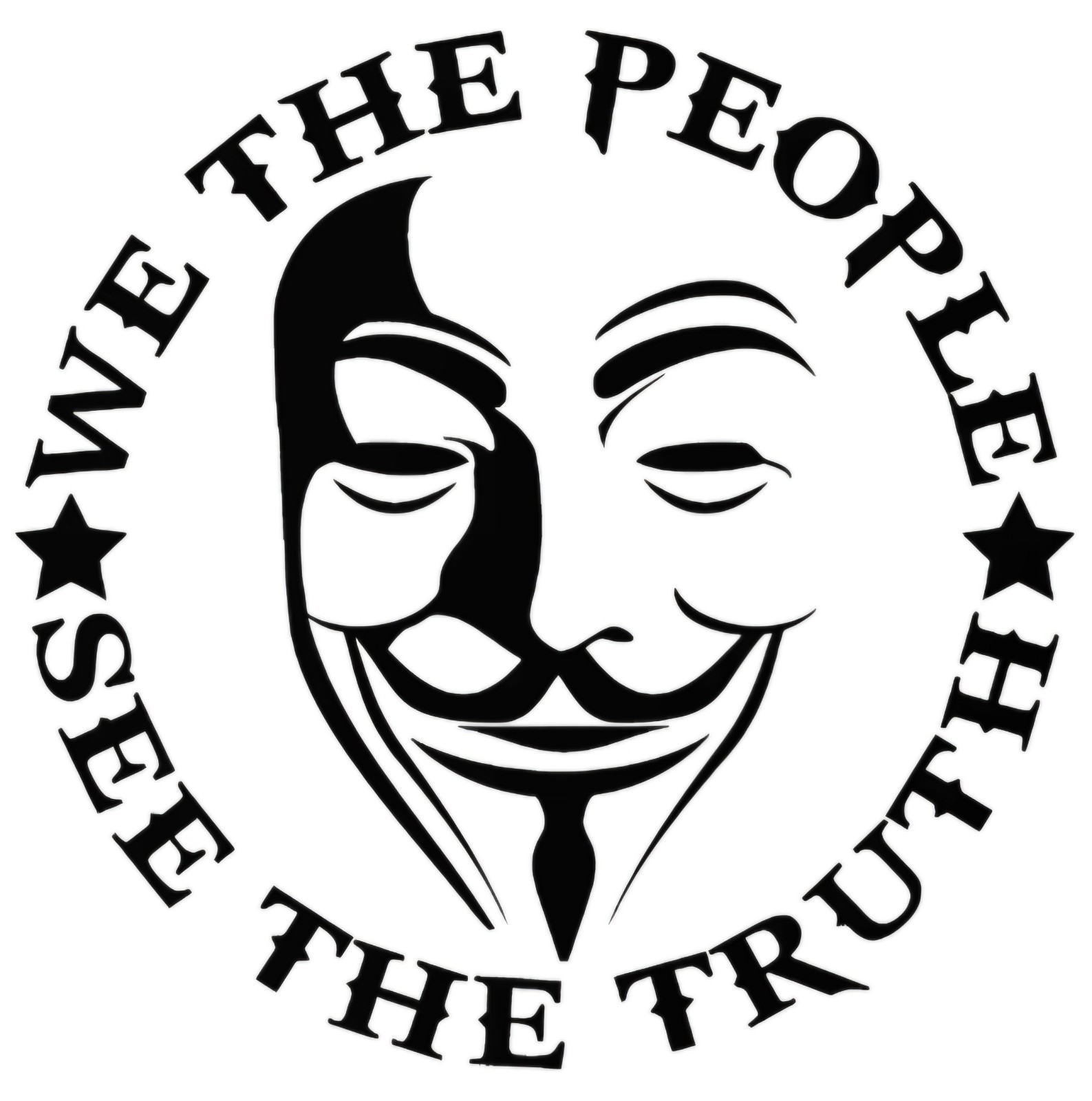 We The People Quote Black Round Vinyl Wall Decal Sticker – Self-Adhesive 5" X 5"