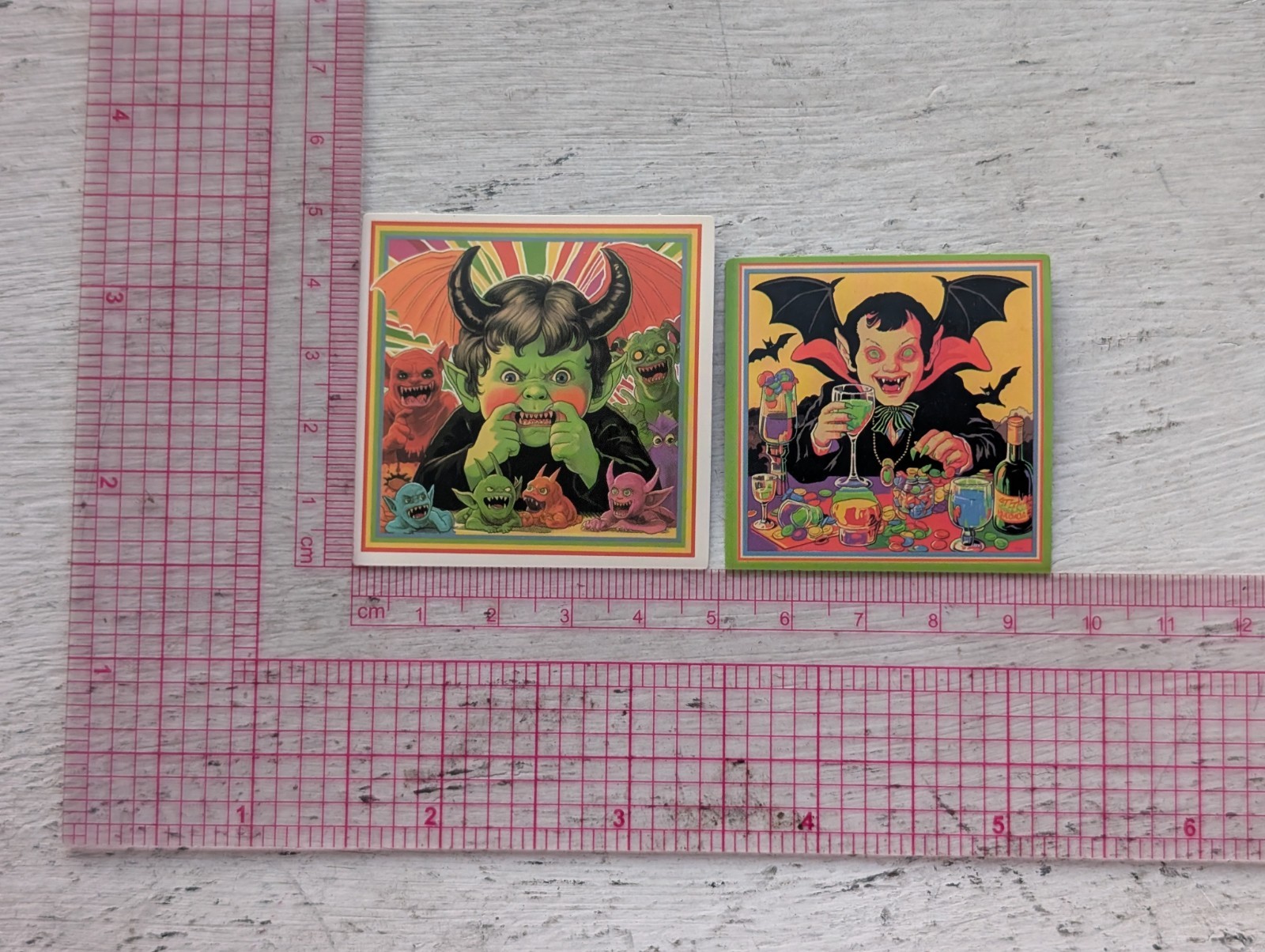 Haunted Active Spirit Creepy Vampire Monster Dracula Sticker Lot Of 2 Pcs