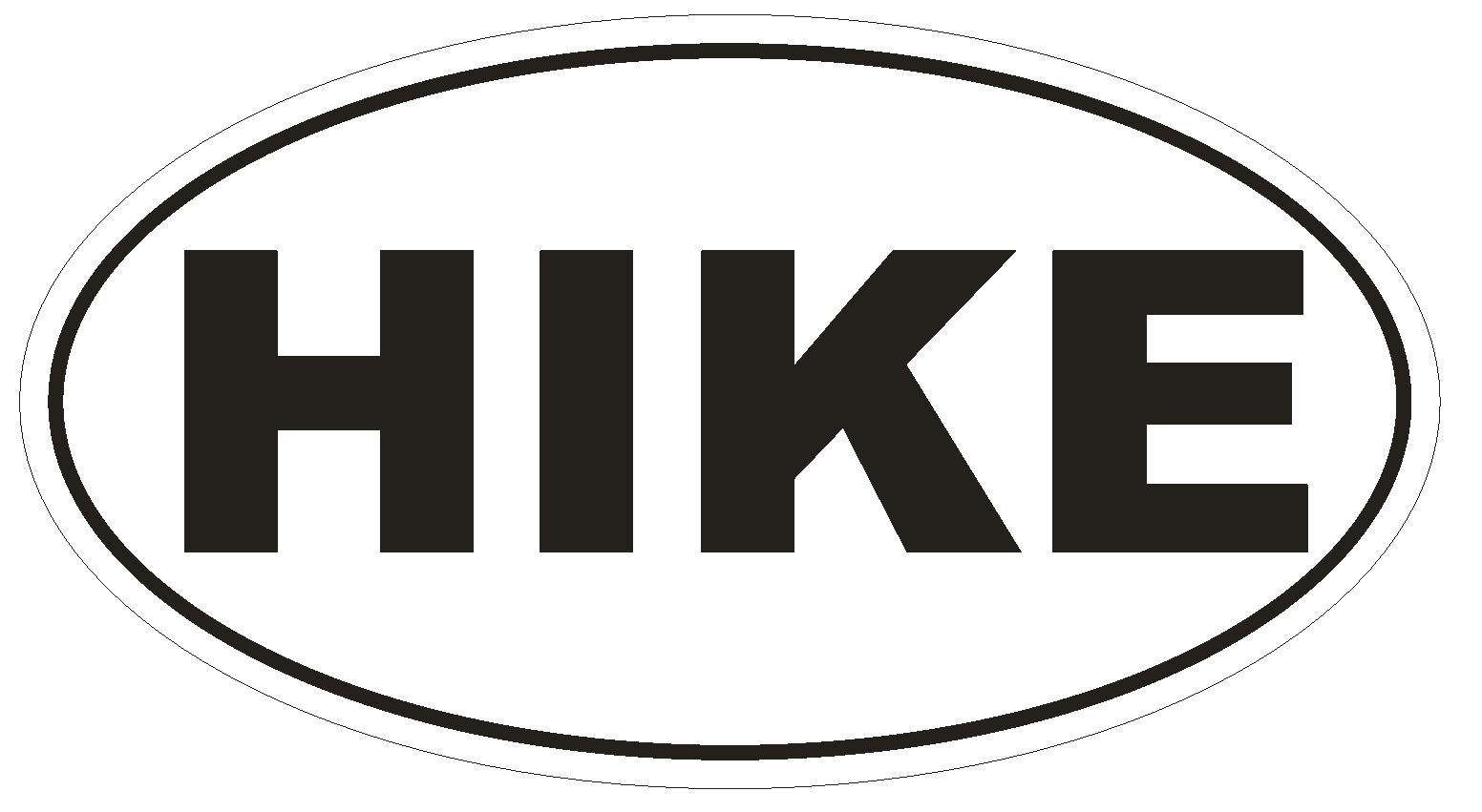 HIKE Oval Bumper Sticker or Helmet Sticker D507 Euro Oval Laptop Cellphone