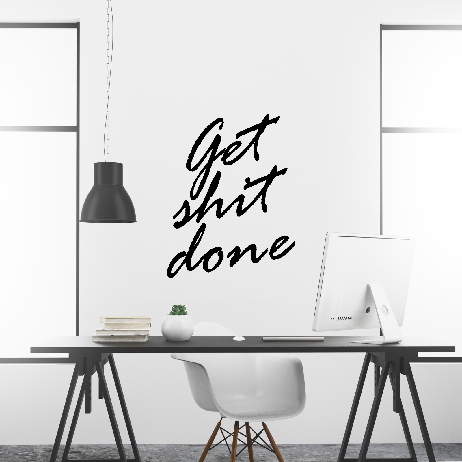GET SH*T DONE Motivational Wall Decals Inspirational Wall Art Quote Home Decor