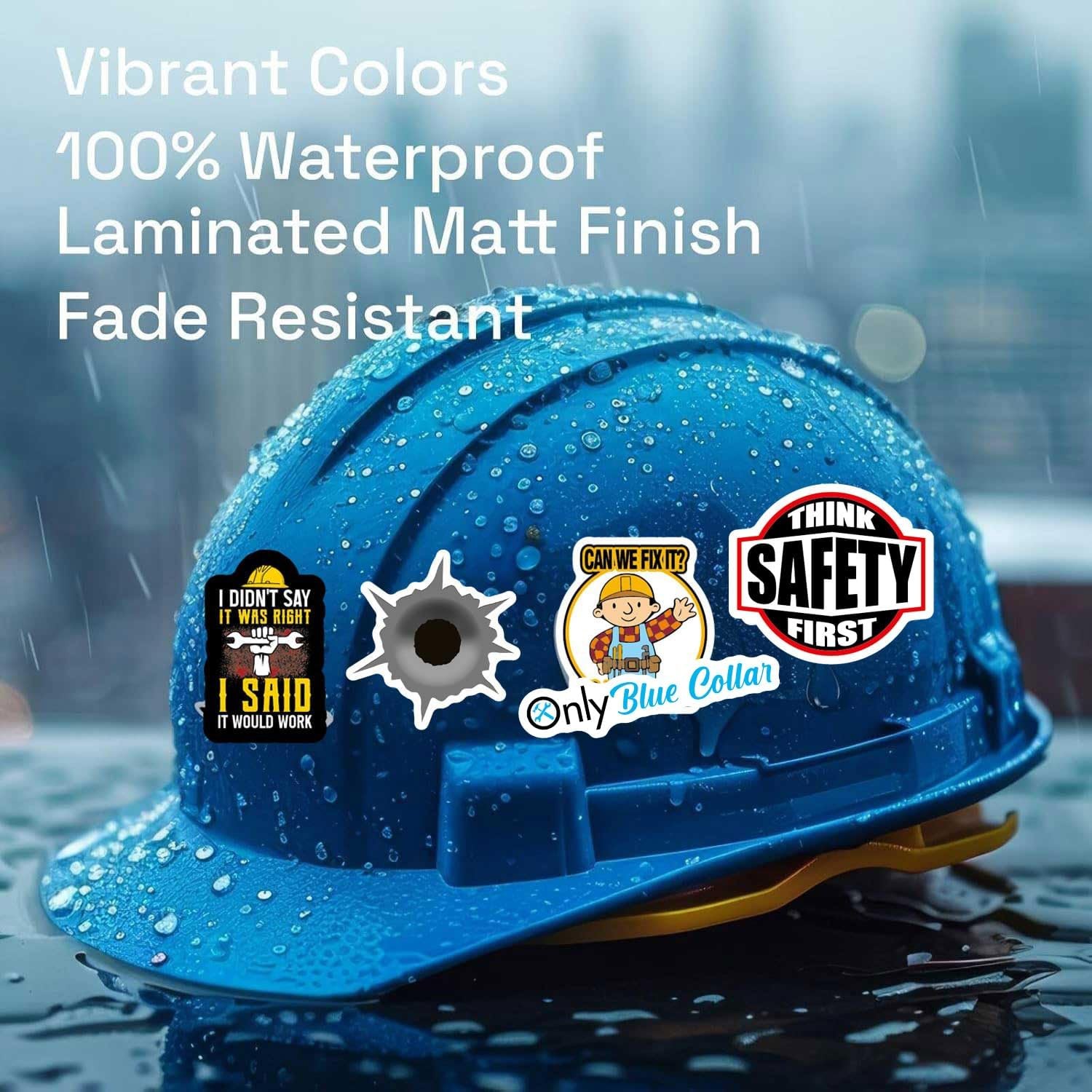 150pcs Funny Decals Hard Hat Stickers for Helmet, Water Bottle, Laptop, Tool Box