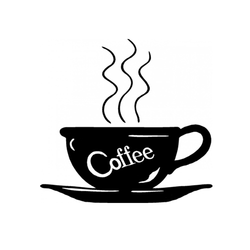 Coffee Cup Decal Sticker for Home Wall Window Cafe Coffee Shop Store Espresso