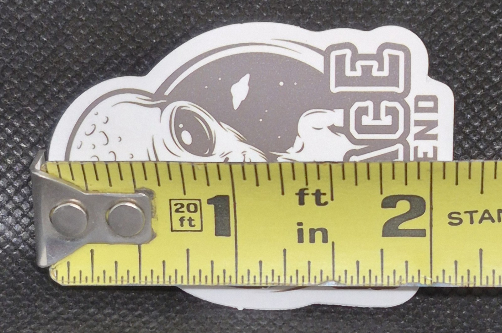 UFO UAP Alien Decal Sticker "Space Legend" Approximately 2.25"×1.5"