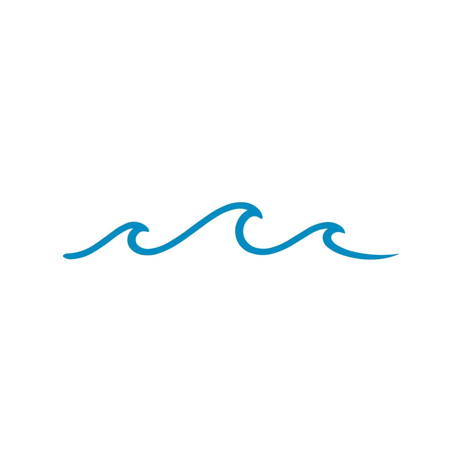 Wave Line Vinyl decal Ocean Water Silhouette shape surfing Sticker