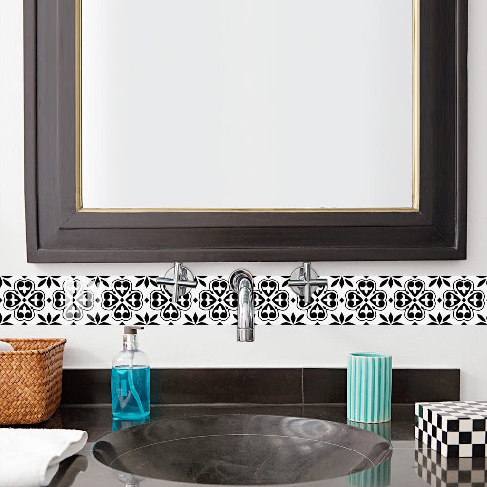 25 PCS Moroccan Style Tile Sticker, 4×4 Inch(10x10cm) Traditional DIY Murals,…