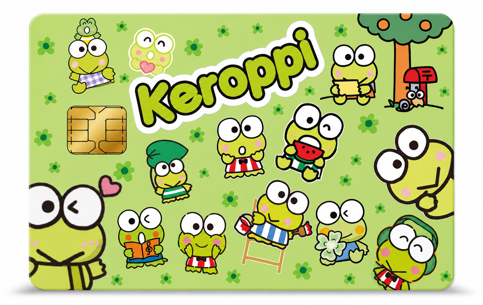 Cute Keroppi Pattern Credit Card Skin Vinyl Wrap Debit Card Decal