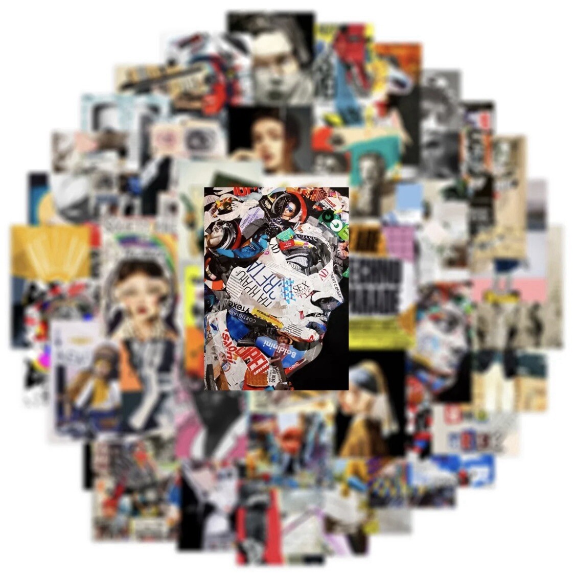 Cool Modern Art Aesthetic Stickers 50pk Skateboard Laptop Stickers Graffiti Fun