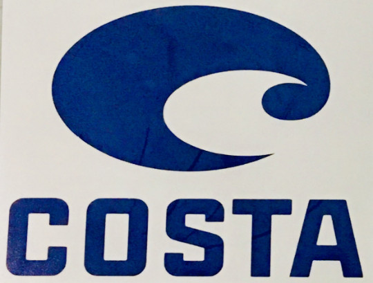 Costa Del Mar with Writing -Decal Logo Sticker