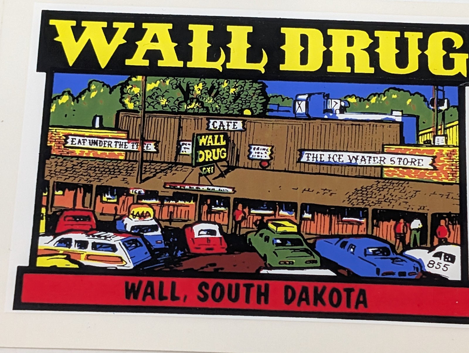 Vintage Baxter Lane Decal Wall Drug South Dakota Art Travel Cars State America