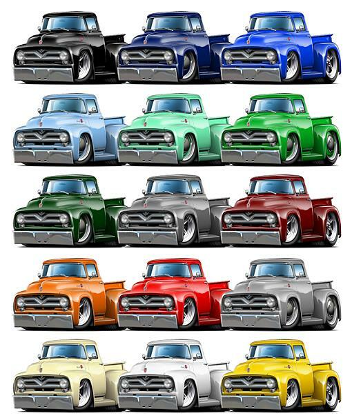 1955 Ford F100 Pickup Truck My Garage My Rules Wall Art Graphic Sticker