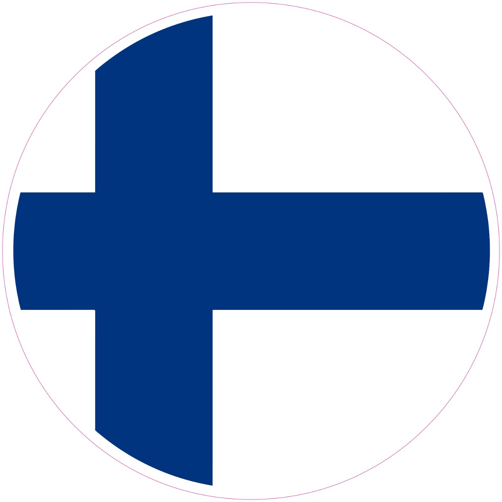Finland Round Country Flag Vinyl Decal Sticker Car Truck Bumper Laptop Mug