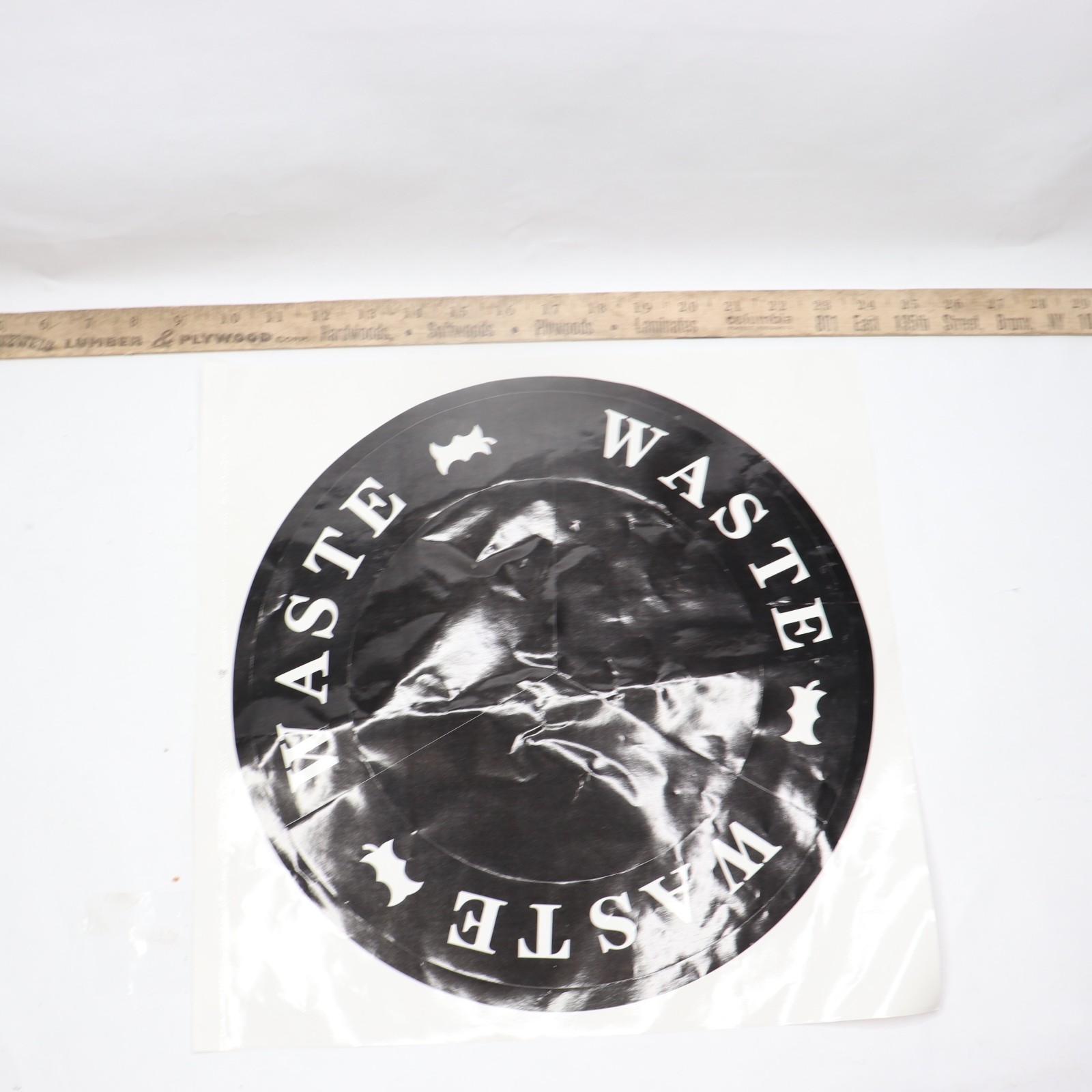 Alpine Round Recycle Center Waste Sticker/Decal 2 & 3 Bin 12"