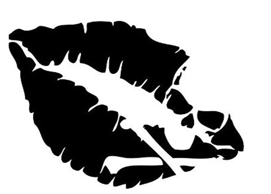 SKULL LIPS Vinyl Decal Sticker Car Window Wall Bumper Pirate Crossbones Kiss