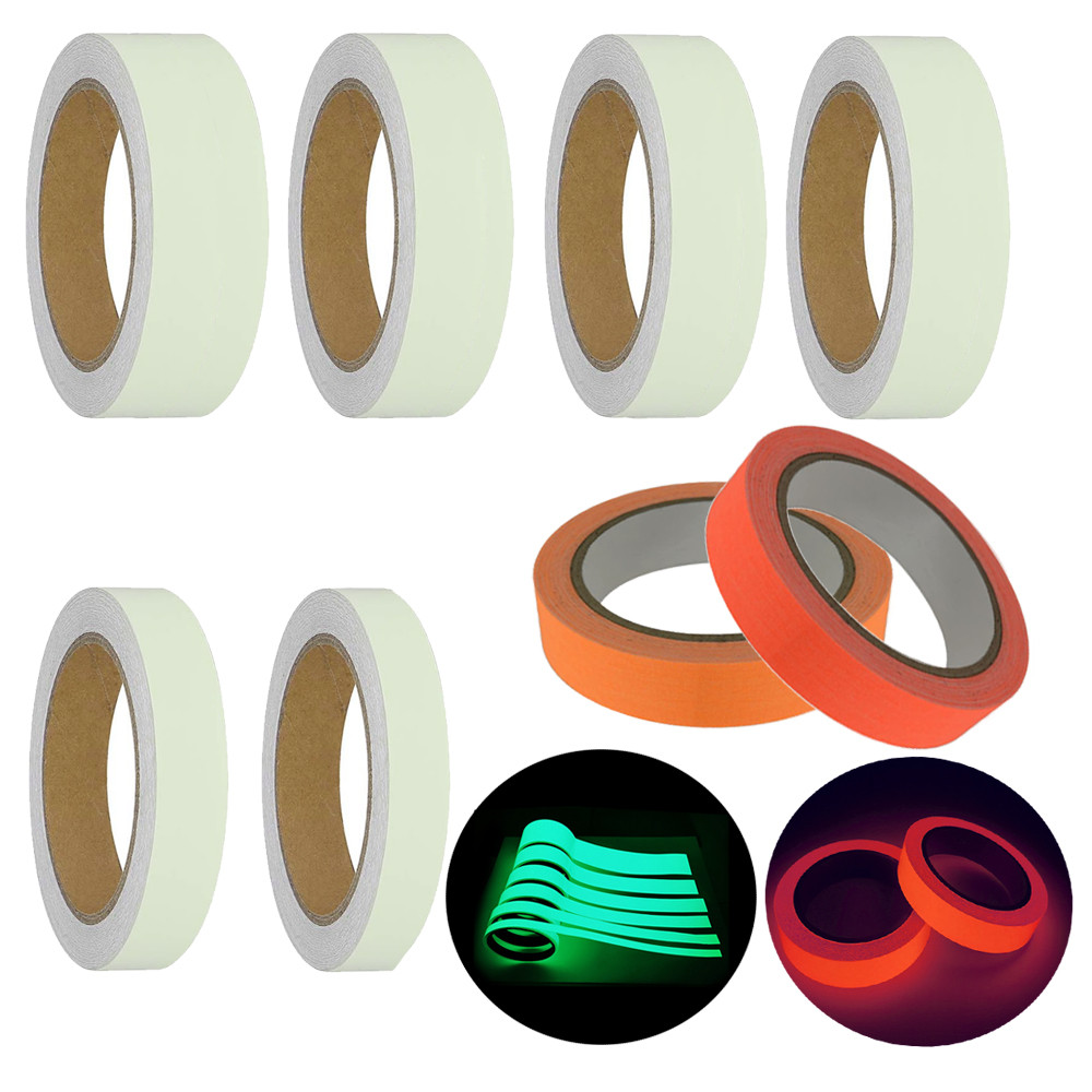 Fluorescent Warning Tape, Self-Adhesive Glow Tape for Stage & Decoration ﻿