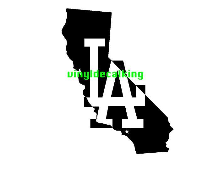 LA Dodgers LOS ANGELES CALIFORNIA VINYL STICKER DECAL VEHICLE GRAPHIC CUSTOM