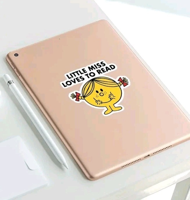 Little Miss Loves To Read Sticker Decal Window Car Cup Bottle Laptop Book Door