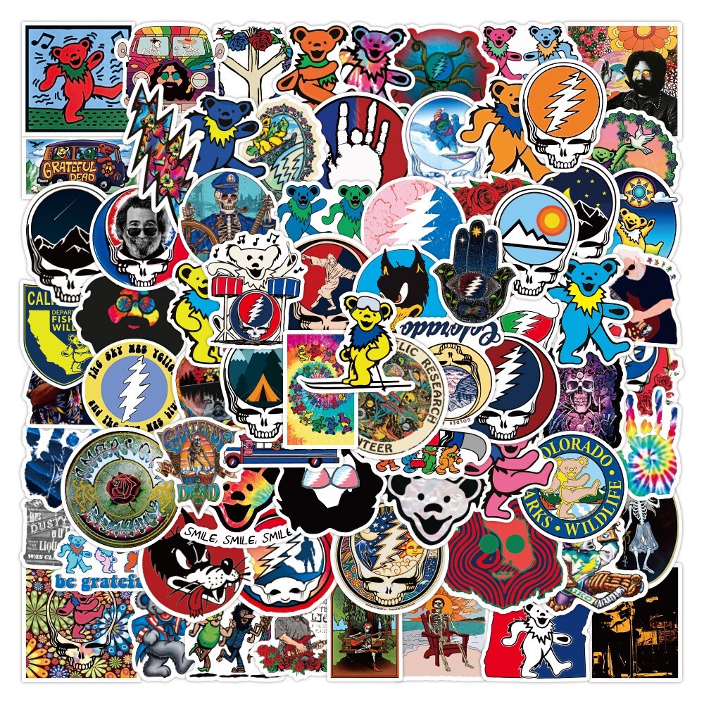 100 Bulk Grateful Dead – Heavy Metal Rock Stickers Laptops, Guitars, Skateboards