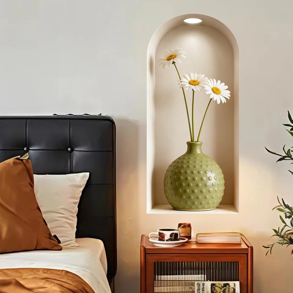 3D Realistic Flower Wall Sticker Vinyl PVC 30 60cm for Home Decoration