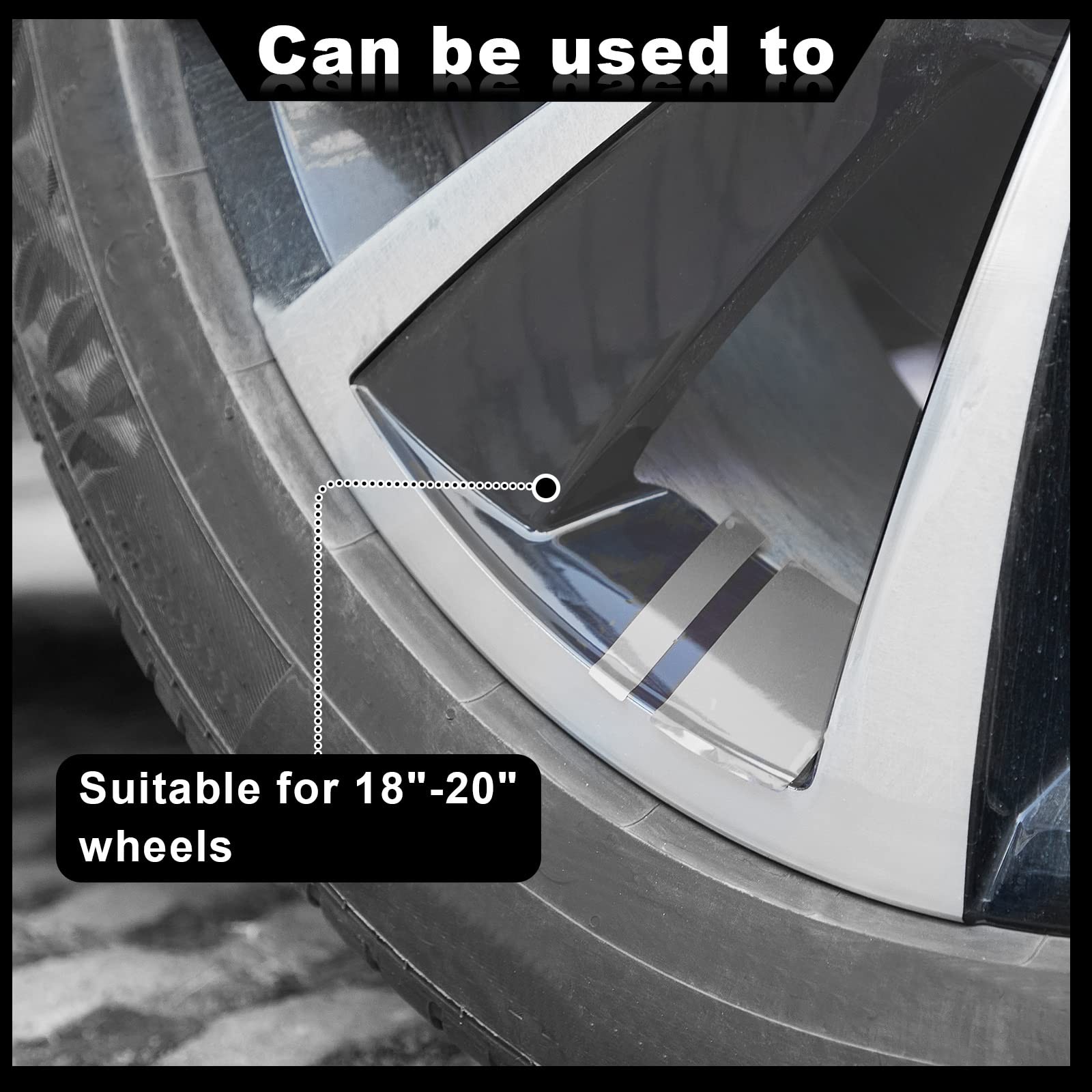 8 Pcs Wheel Rim Decal Stripes Car Decals for 18-21 Inch Wheels Reflective Car…