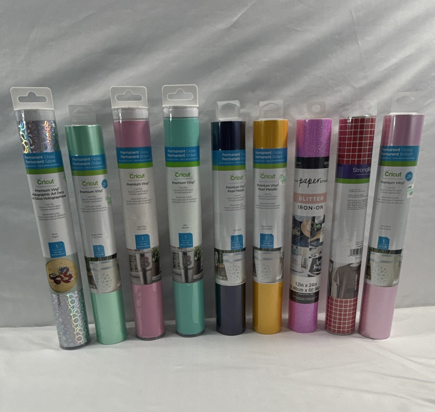 Cricut Premium Vinyl Roll Lot – Assorted Premium Vinyl Rolls, Multiple Rolls