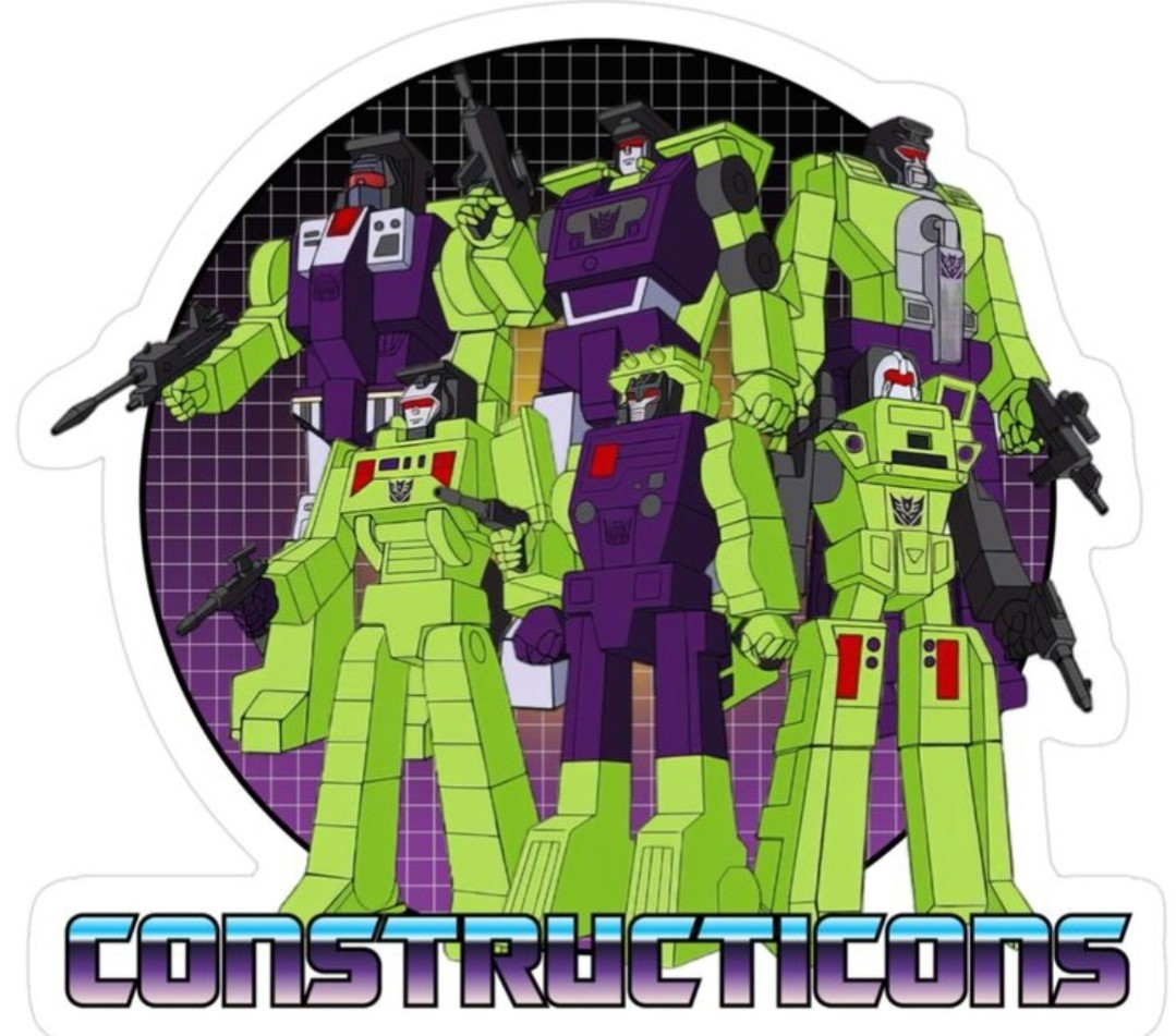 TRANSFORMERS X CONSTRUCTICONS DIE-CUT VYNIL STICKER 2X2