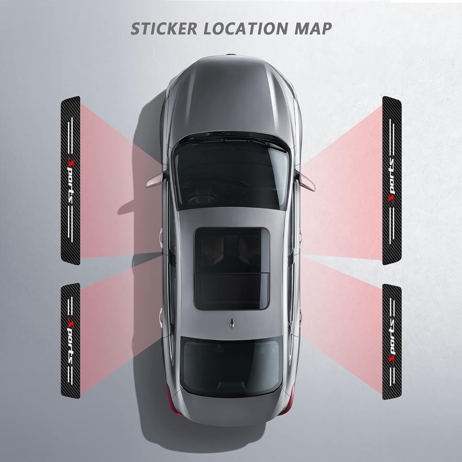 4Pcs Car Door Sill Protector,Sport Carbon Fiber Threshold Anti-Scratch Sticker