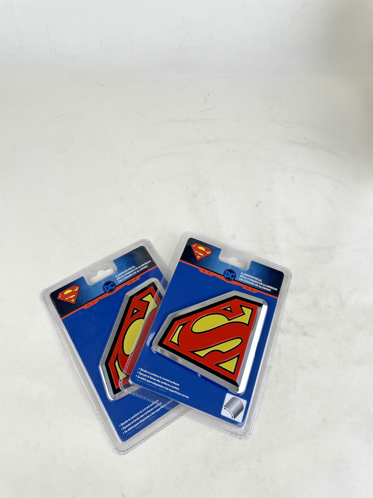 Official Licensed DC Comic Superman Super man Aluminum Color Emblem Decal 2 Pak