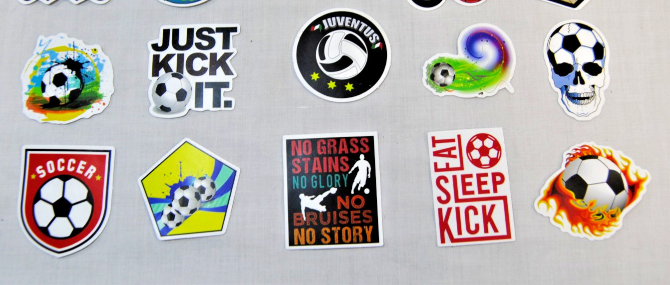 Soccer Stickers for Laptop, Water Bottles Plus for Kids to Adults 200Pcs T2695