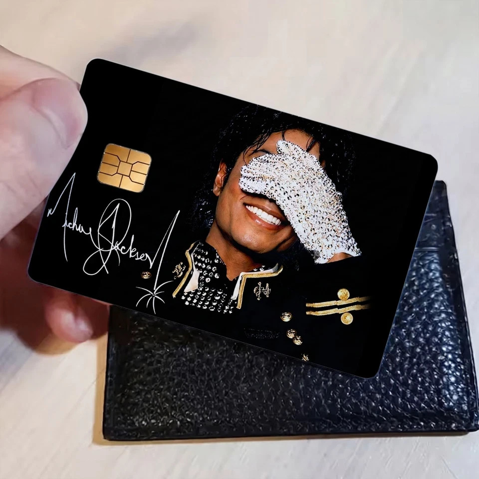 "King of Pop MJ Legend Credit Card Skin Anime Debit Card Vinyl Sticker