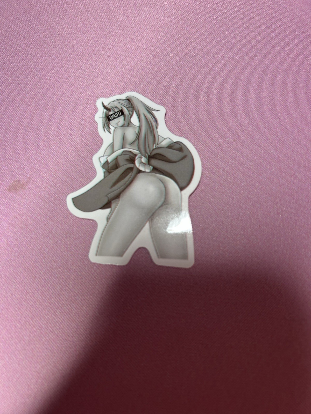 black and white waifu lewd fantasy girls stickers #12