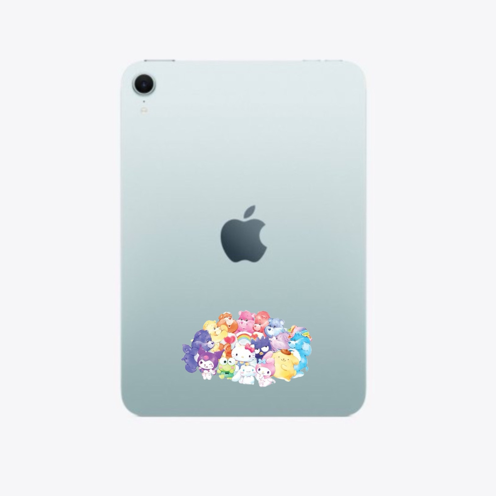 Care Bears x Sanrio Collab Sticker Decal, 3.5” Clear Glossy Hello Kitty Kuromi