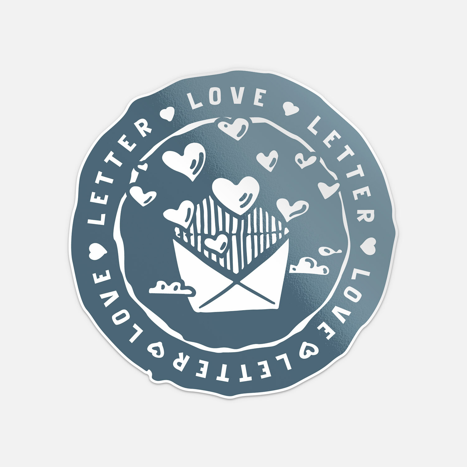 Love Letter Heart Envelope Stamp Vinyl Sticker Decal