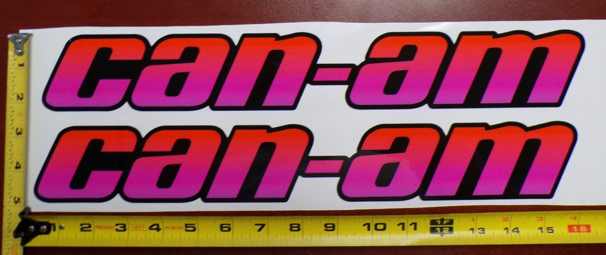 CAN-AM MAVERICK X3 R GRAPHIC DECAL STICKER USA MADE ORANGE PINK GRADIENT THICK